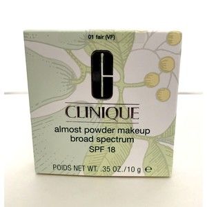 Clinique Almost Powder Makeup (01) Fair  *New in Box* SPF 18 .35 oz/10 g